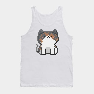 Pixel Quiet White Calico Chaos B Cat 54 Tank Top